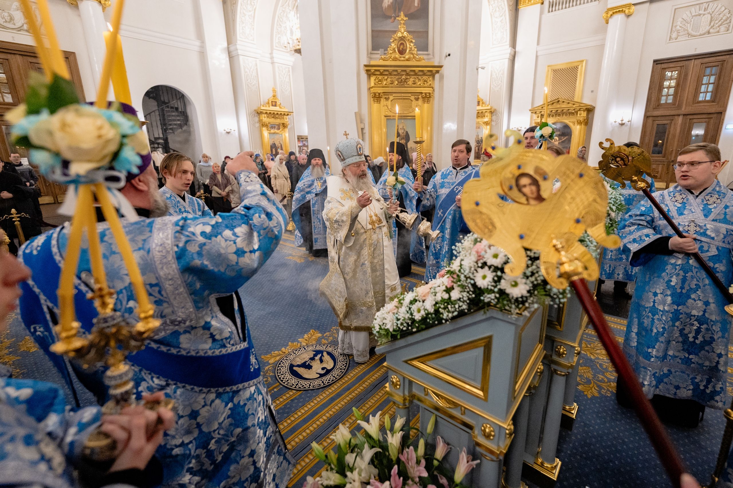 В канун Недели 37-й по Пятидесятнице митрополит Кирилл совершил всенощное бдение в Казанском кафедральном соборе